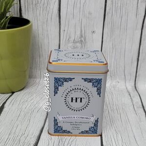 Harney & Sons Vanilla Comoro Tea Tin in Blue and Gray